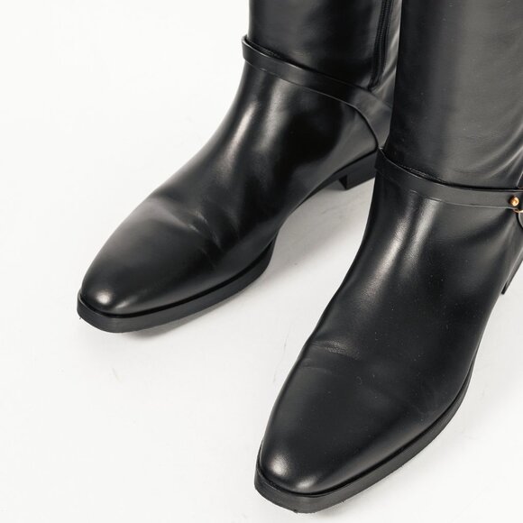 Gucci Rosie Black Elite Calf Leather Riding Boots - Picture 7 of 14